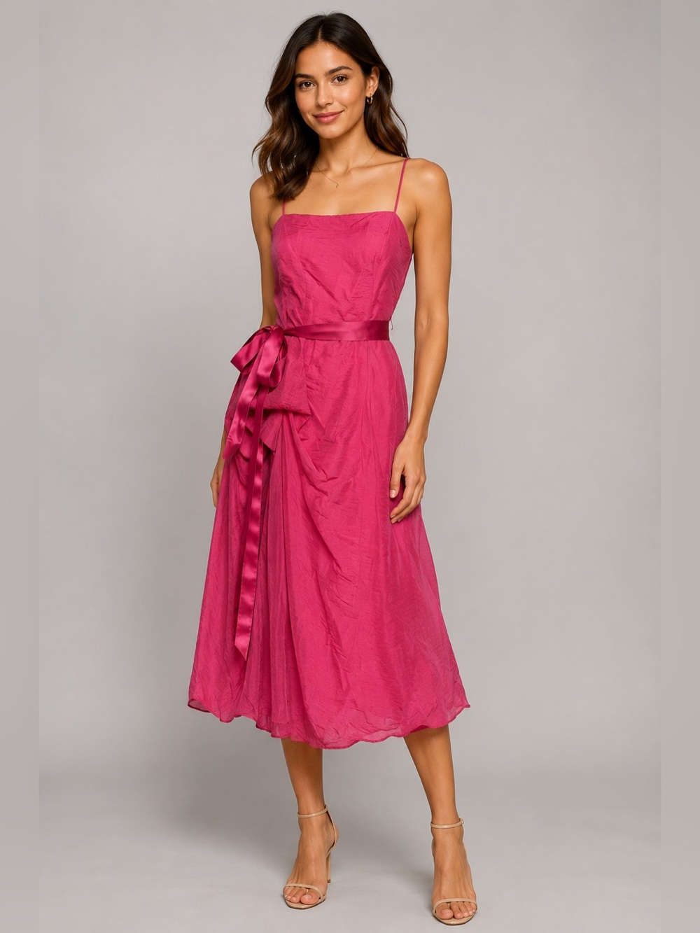 Wtoo by Watters Vintage Evening Gown Satin Bow Belt - Size 0